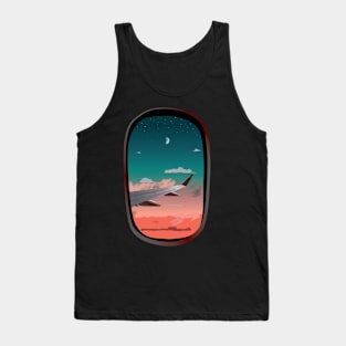 Plane window crescent | View | Moon Tank Top